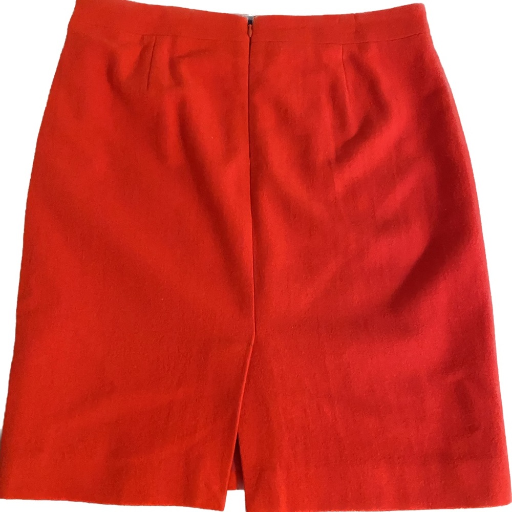 J Crew “The Pencil Skirt” Lipstick Red Wool 10 - Picture 7 of 9